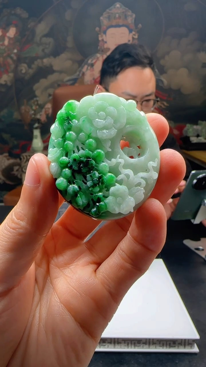 【闪购商品】定制翡翠未镶嵌L-@@QJXC116123