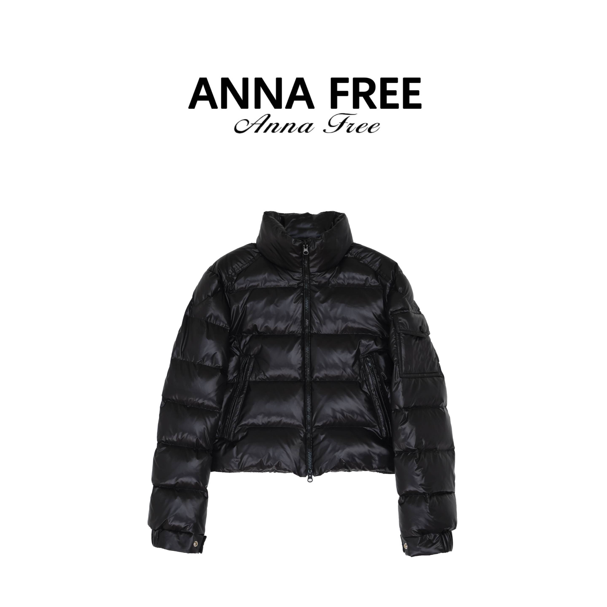 ANNA FREE 冬季新款白鸭小立领短款保暖休闲经典羽绒服ZCE25822