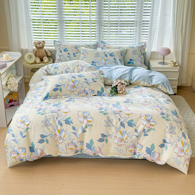 加厚100棉四件套斜纹棉学生三件套柔软亲肤高支高密