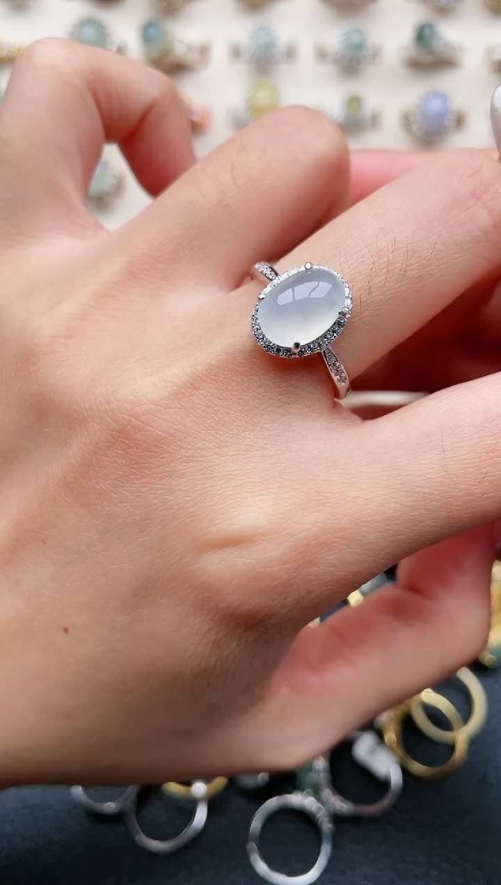 【闪购商品】翡翠戒指银S925镶嵌1111