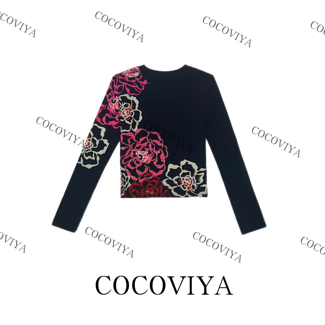 【C】25 COCOVIYA秋冬轻奢潮流纯棉设计百搭时尚休闲上衣26C-891