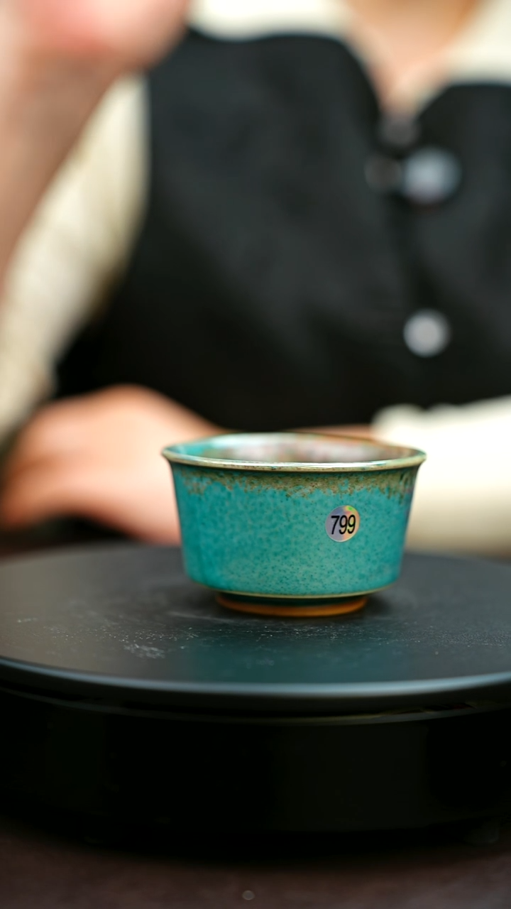 799#原矿钧瓷炉钧釉直口杯