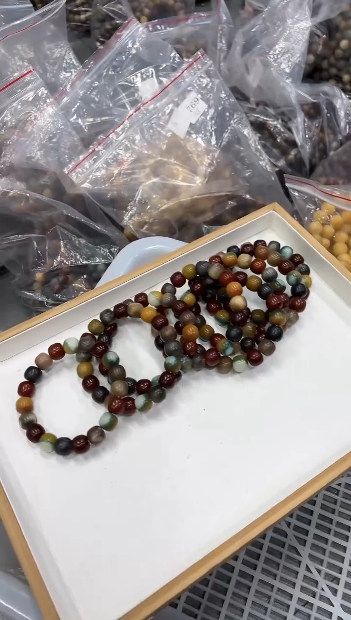 手串菩提根/象牙果14干磨风化纹孔一般106