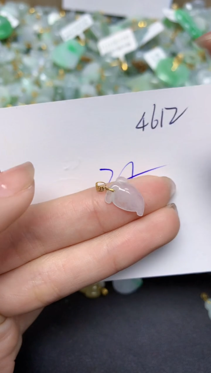 【闪购商品】翡翠颈饰18K金镶嵌天然翡翠A货