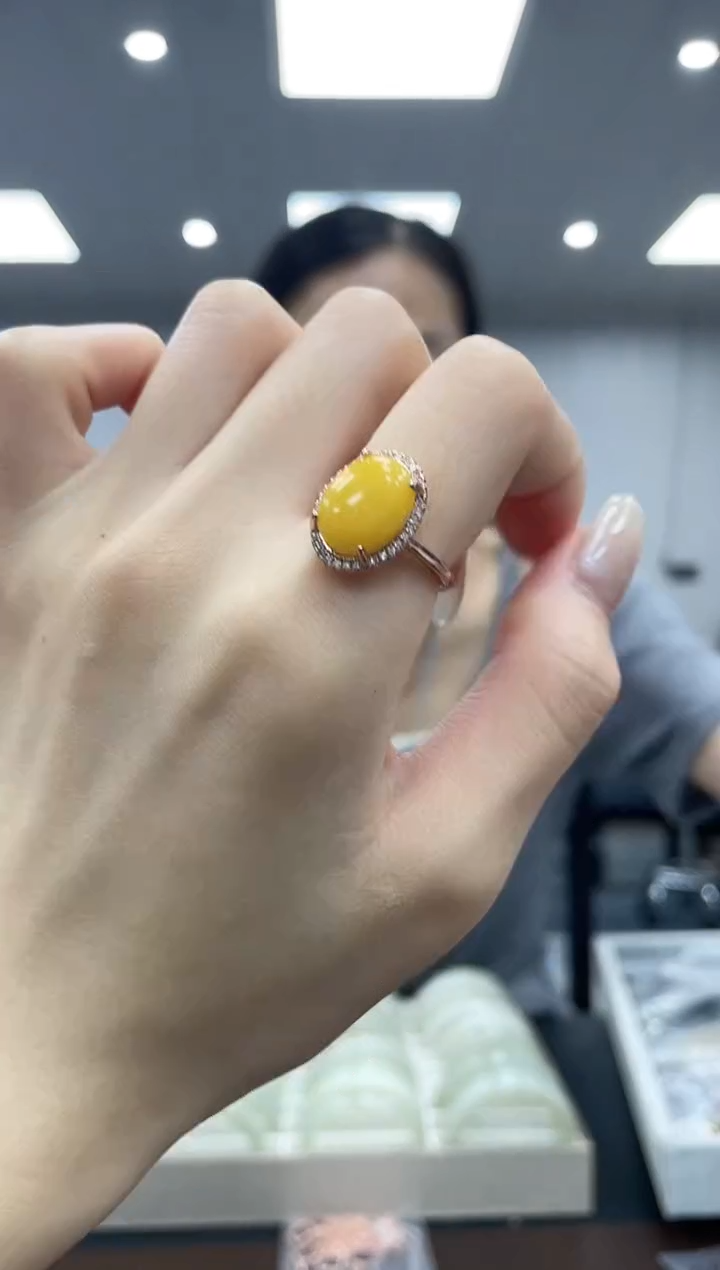未镶嵌蜜蜡戒指多样性发其一z·