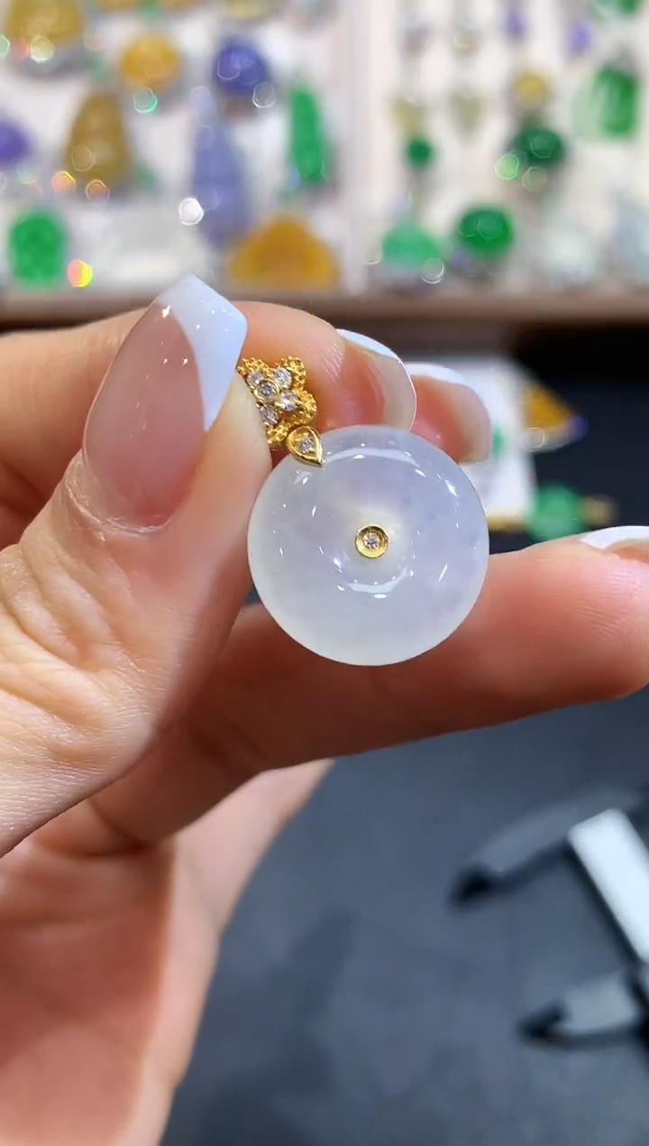 【闪购商品】翡翠吊坠(不含链)18K金镶嵌MH2926