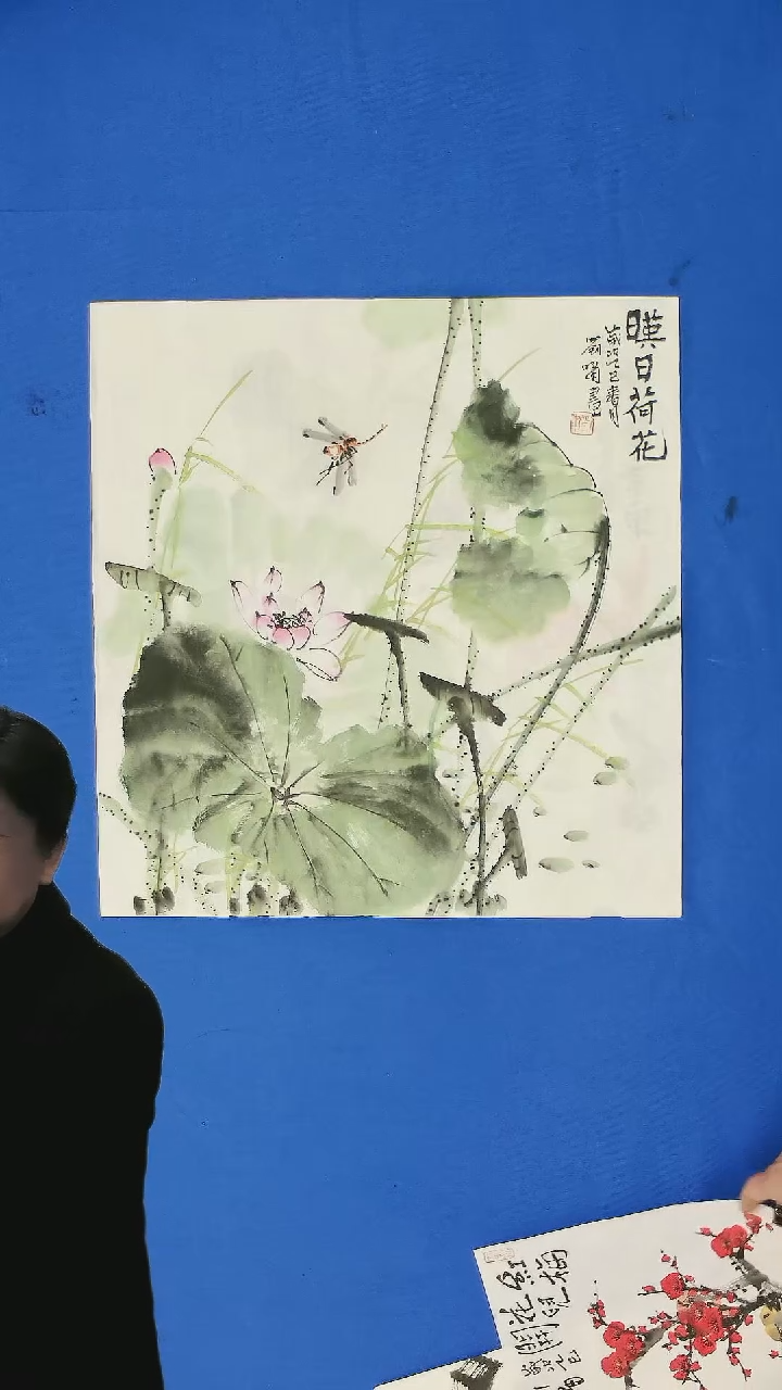 【闪购商品】国画花鸟   斗方   映日荷花