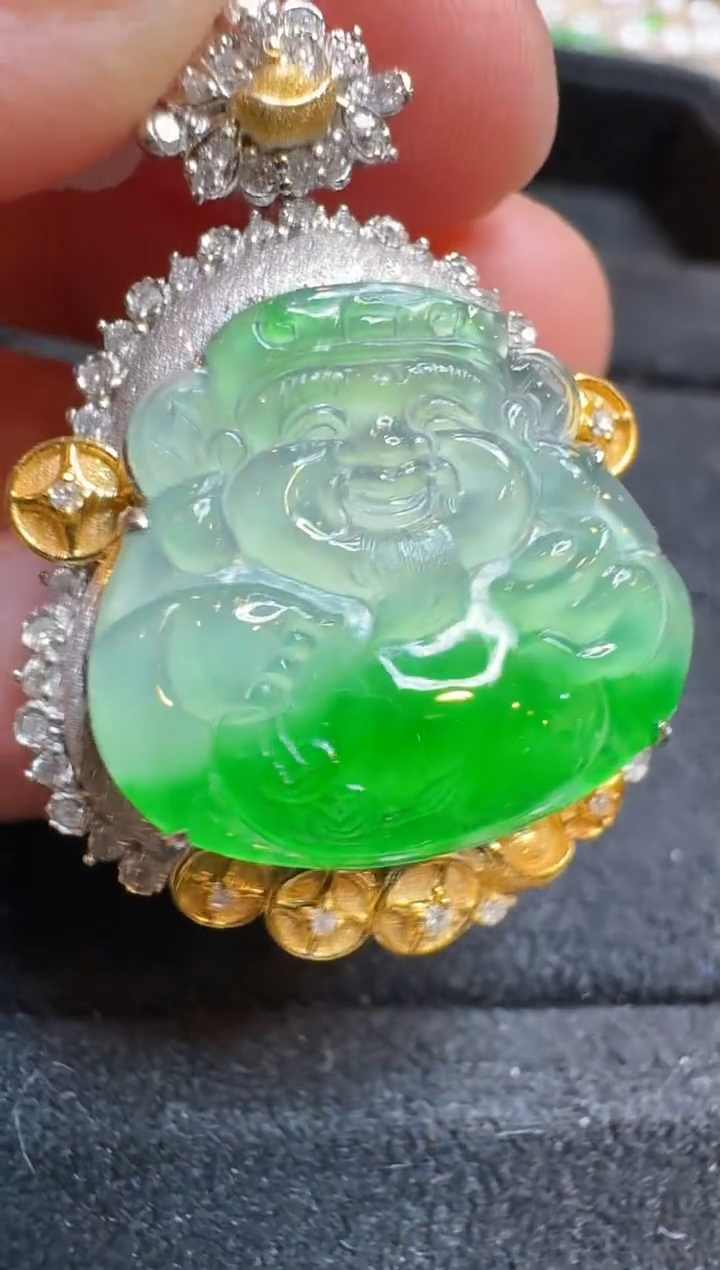 【闪购商品】翡翠吊坠(不含链)18K金镶嵌多样性团购发一件