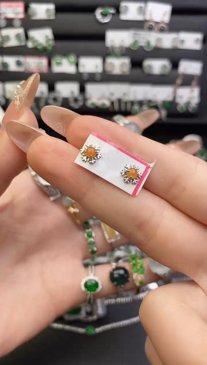 银S925镶嵌戒指翡翠0