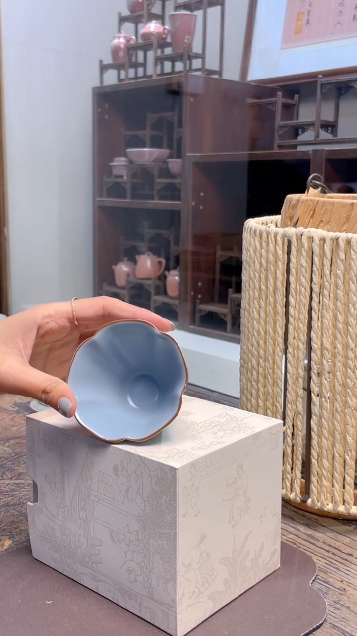 【闪购商品】汝窑梅花主人杯品茗杯