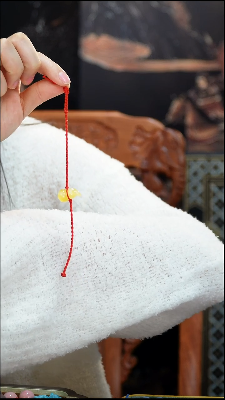 手绳蜜蜡未镶嵌天然蜜蜡葫芦红绳