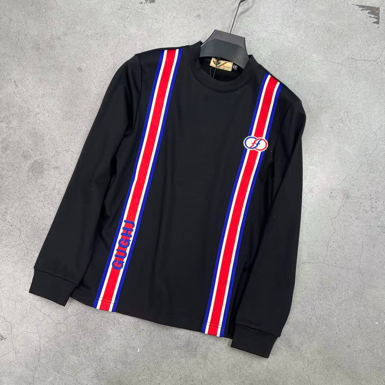 【雅痞专属】2025新款长袖时尚男士设计师款秋冬圆领打底衫217