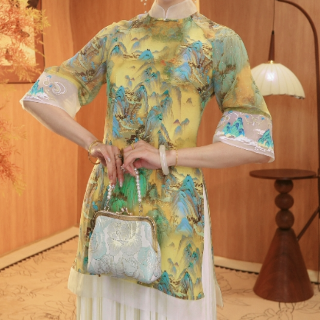 【千里江山】短款重工刺绣新中式唐装套装2025b8988程程-大女王仓