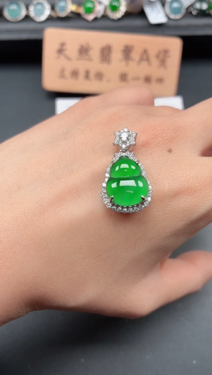 银S925镶嵌戒指翡翠111