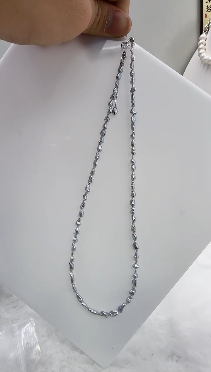 【闪购商品】海水珍珠DA银S925镶嵌t848 珍珠串 多样性发一