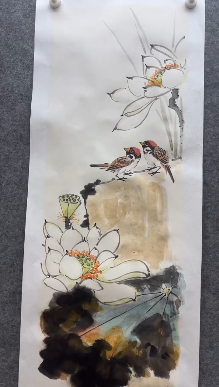 【闪购商品】国画盛祥昆精品手绘花鸟