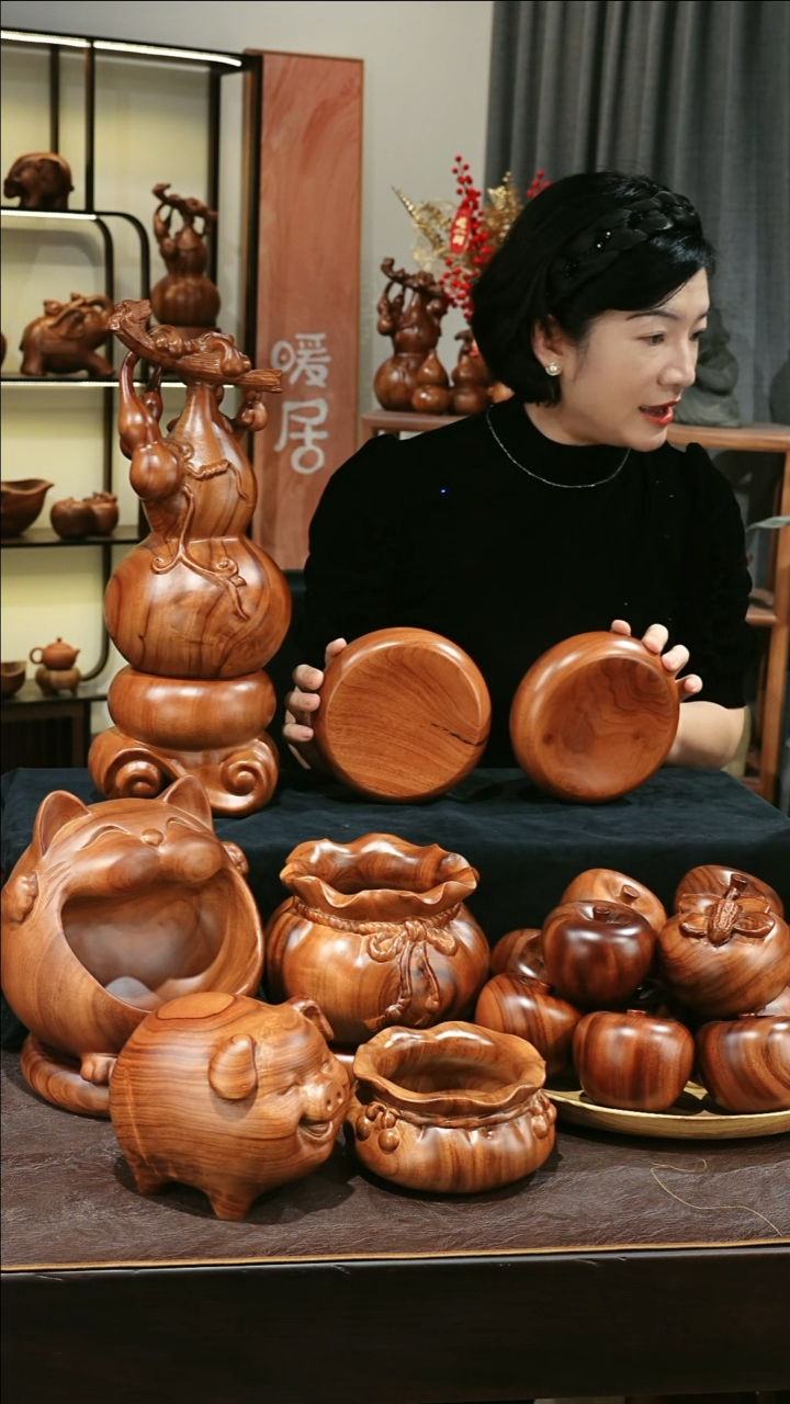木MB058-1平安扣壶承底座微瑕福利随缘发其一