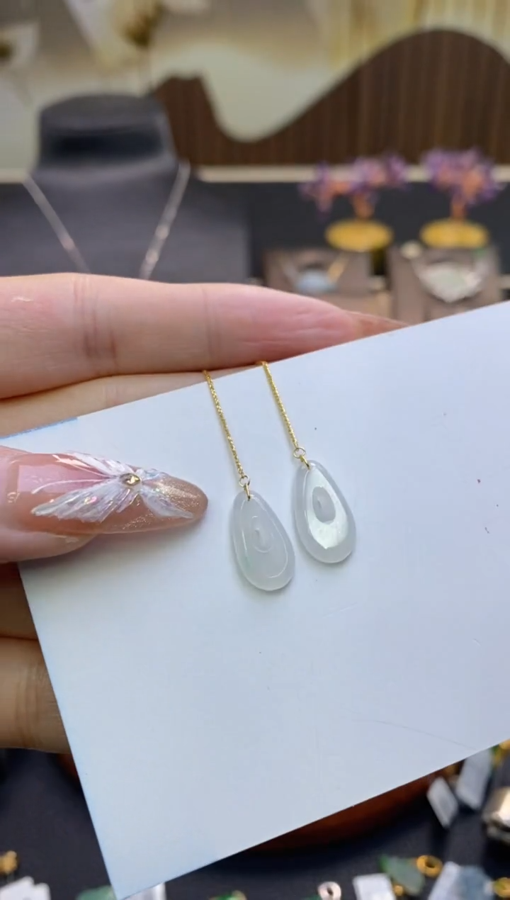 【闪购商品】翡翠颈饰18K金镶嵌净货12307