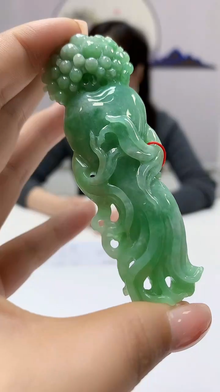 【闪购商品】定制翡翠未镶嵌4852ms-毛货133人参