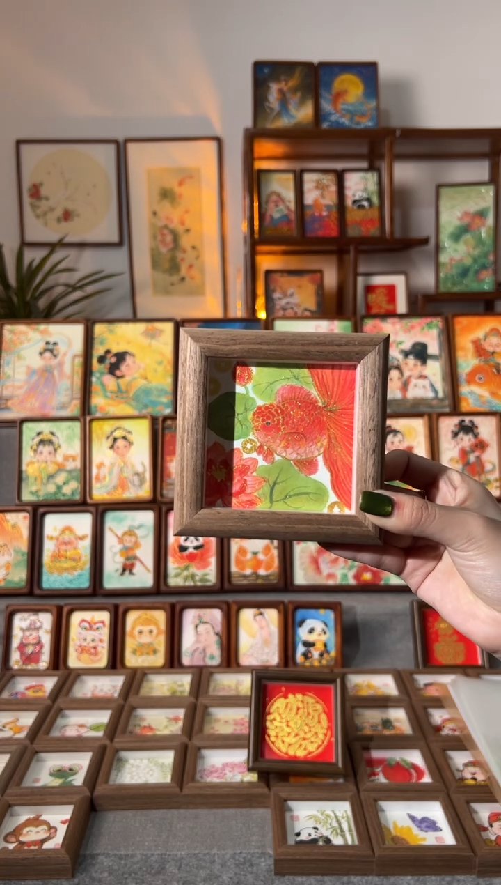 【闪购商品】国画荷花小金鱼 手绘国画11