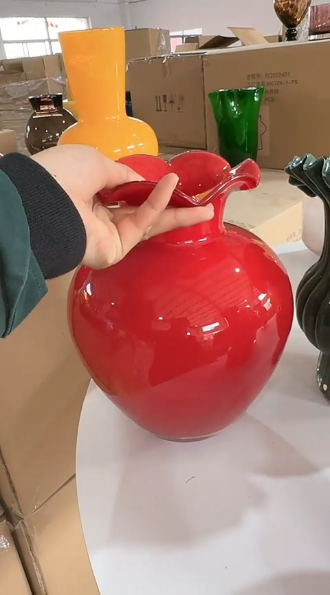 【闪购商品】玻璃红色大肚