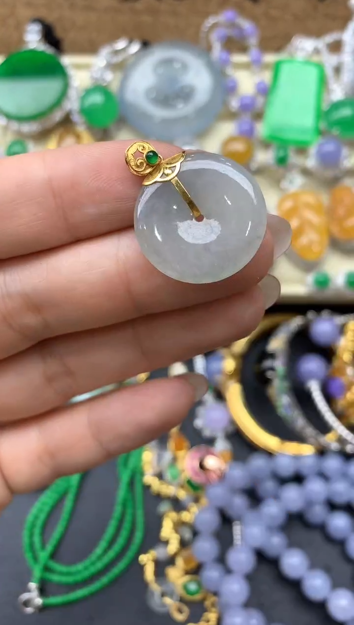 【闪购商品】翡翠颈饰18K金镶嵌152-中国好珍宝