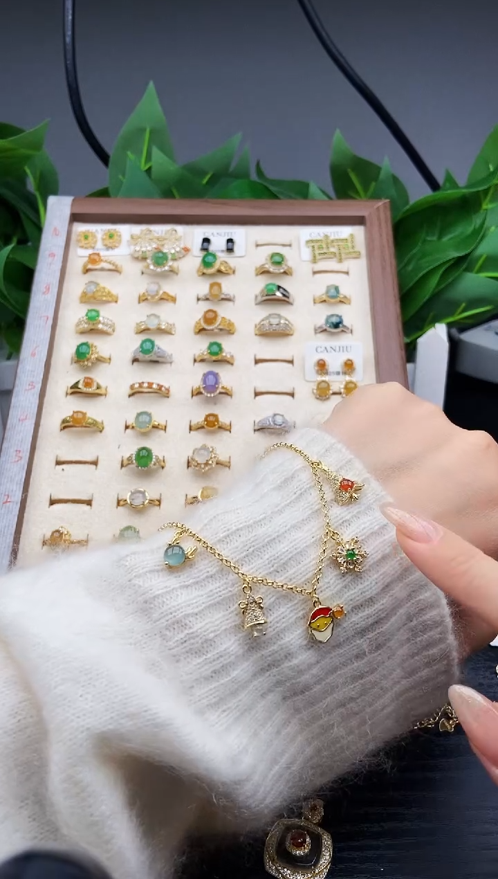 银S925镶嵌戒指翡翠12