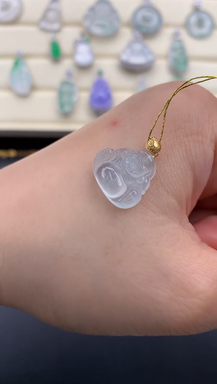 【闪购商品】翡翠颈饰18K金镶嵌X134       