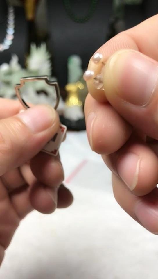 戒指天然锆石银S925镶嵌1+1