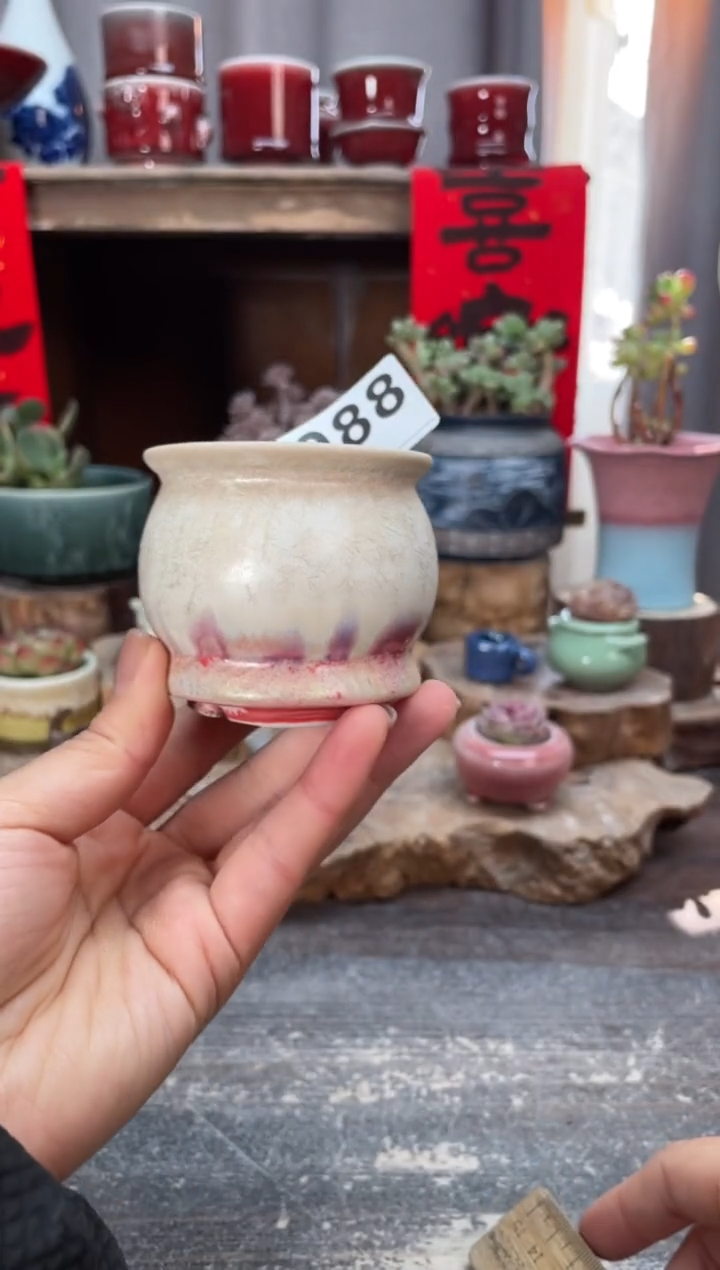【闪购商品】摆件088微瑕木小芳花盆知