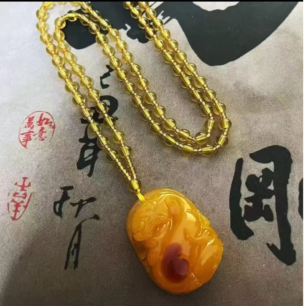 SC-448 黄色貔貅吊坠