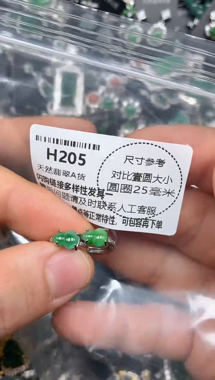 颈饰未镶嵌翡翠H205耳扣