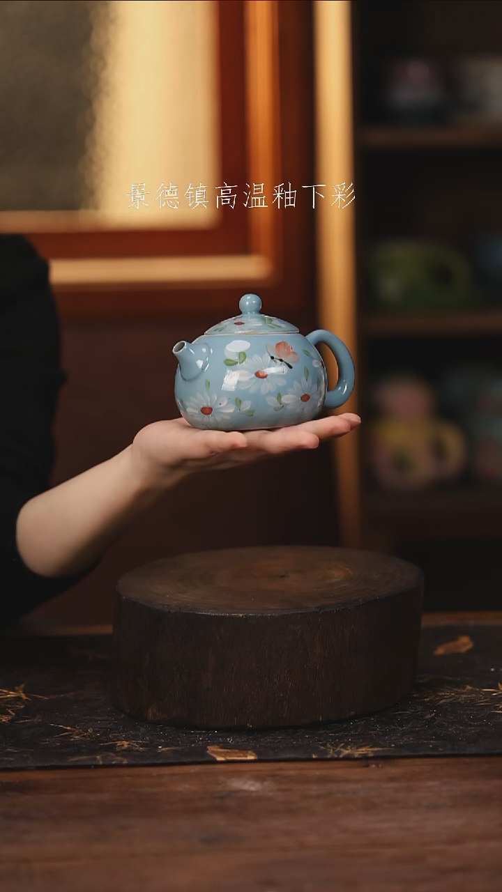 陶瓷景德镇高温釉下手绘陶瓷@L511@