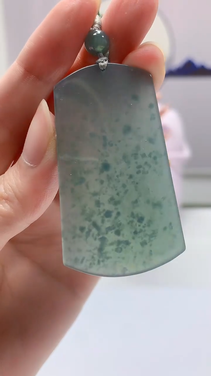 【闪购商品】定制翡翠未镶嵌4902zm-毛货挂件无事牌30