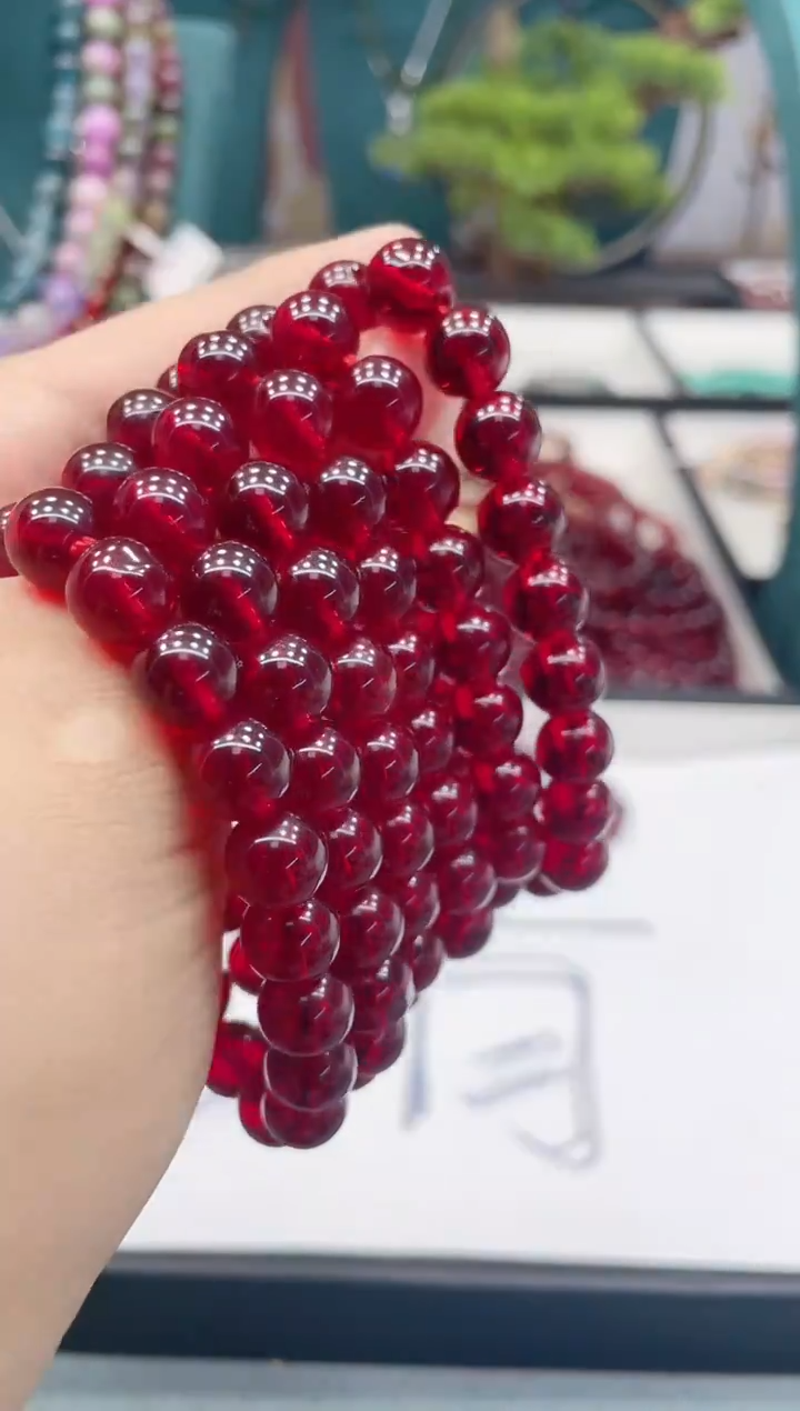 图片款 10mm酒红单圈时尚百搭