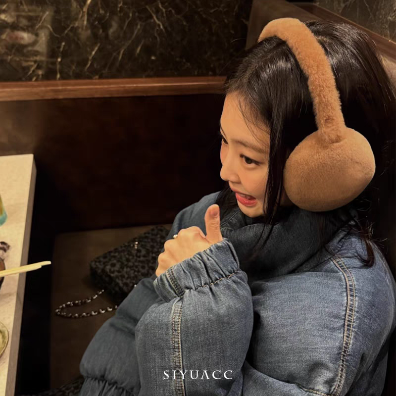 潘潘专属保暖冬天加绒毛绒毛茸茸耳罩纯色简约捂耳朵女款时尚韩版