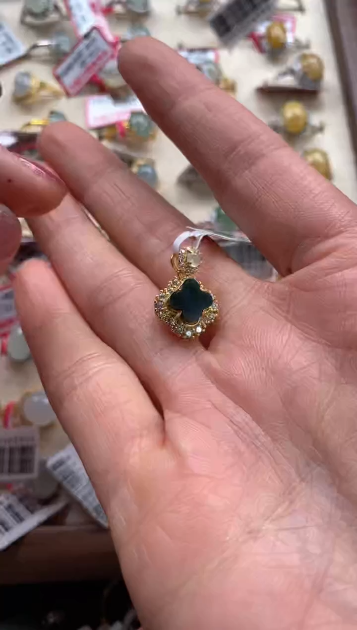 【闪购商品】翡翠戒指银S925镶嵌111111   8