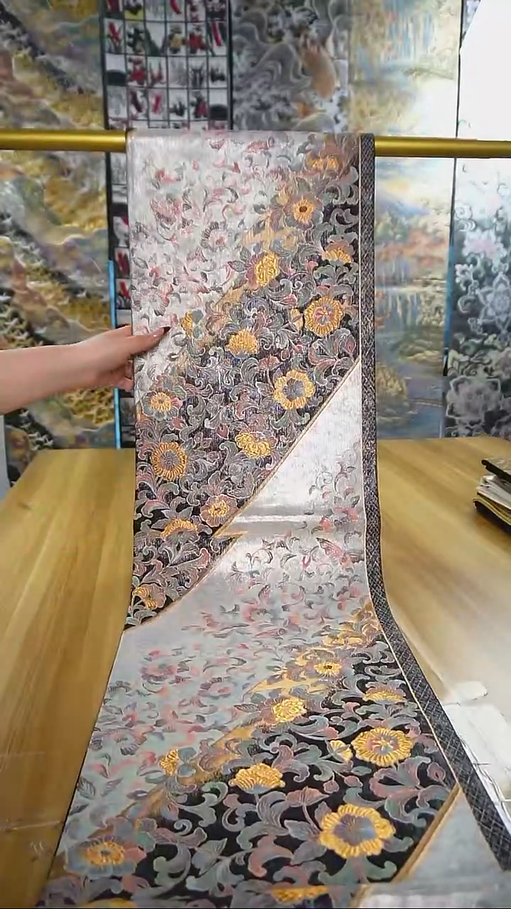 【闪购商品】织绣织锦124六通唐草花