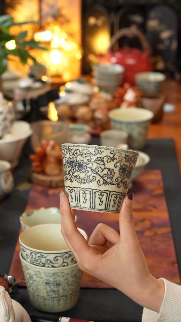 【闪购商品】寒芦窑太阳花咖啡杯太阳花咖啡杯