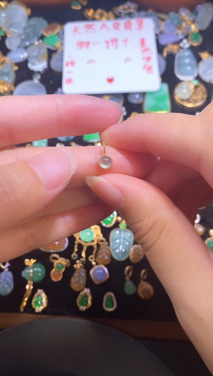 颈饰银S925镶嵌翡翠天然a货翡翠