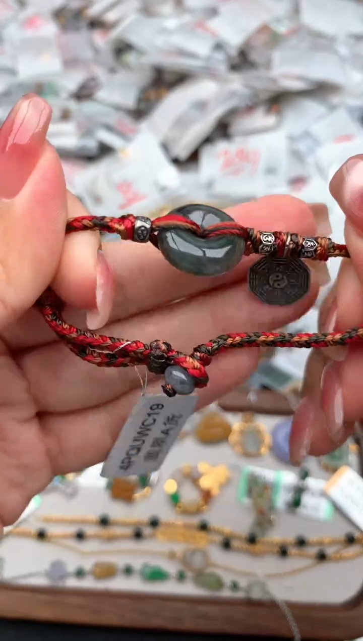 银S925镶嵌挂件翡翠一