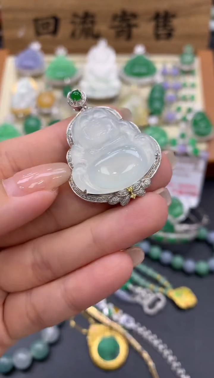 【闪购商品】翡翠颈饰18K金镶嵌434-中国好珍宝