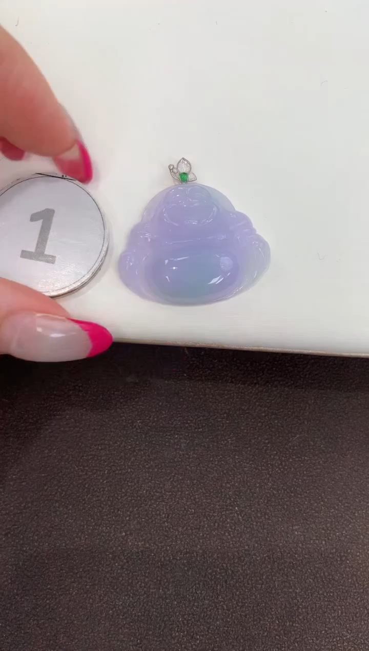 颈饰18K金镶嵌翡翠天然缅甸a货翡翠(多样性发其一)