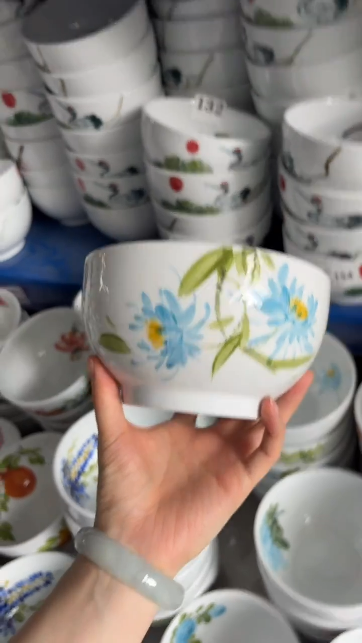 瓷片景德镇高温釉中彩-中号罗汉碗