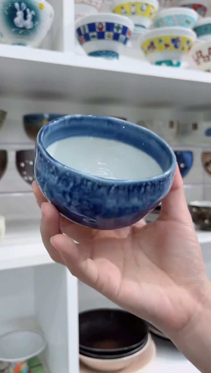 【闪购商品】瓷片侘寂圆碗五件套（小）-水色