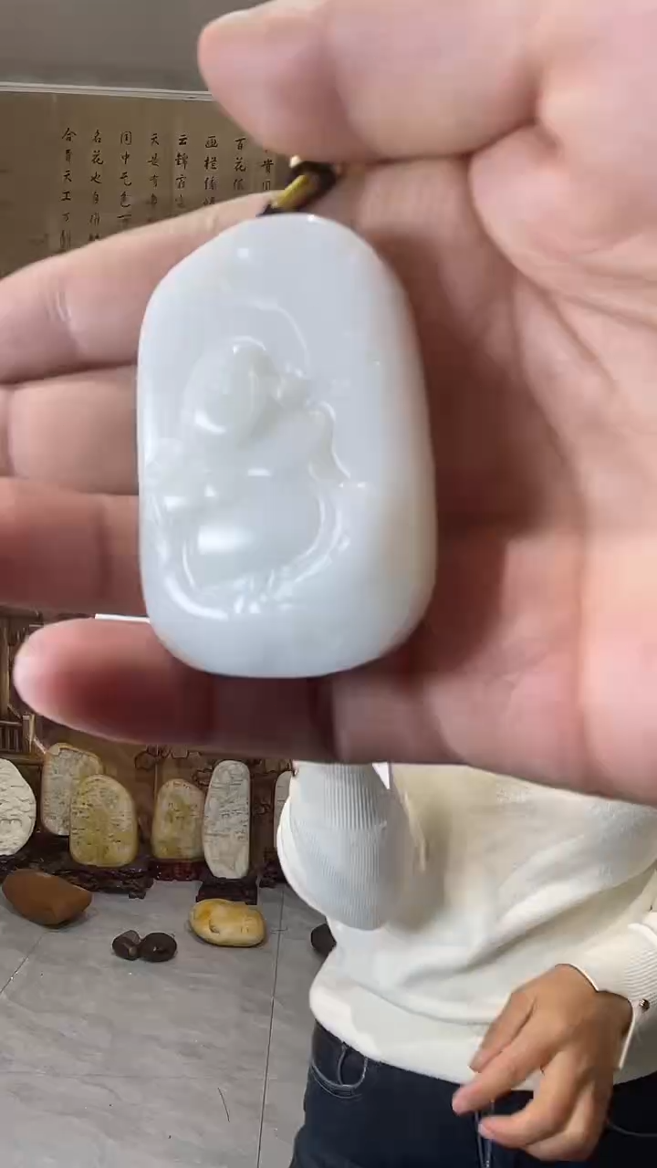 一级白弥勒佛公挂件