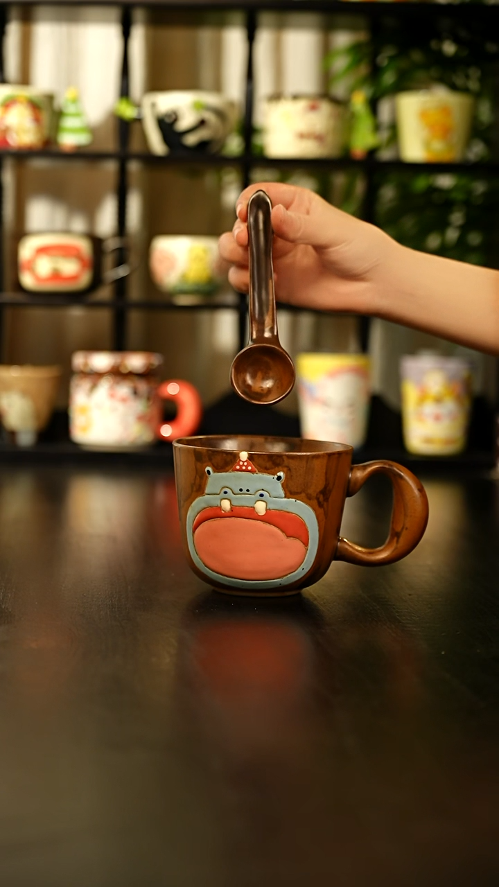 杯子大容量手作陶瓷杯
