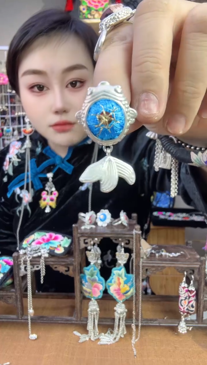 【闪购商品】刺绣纯手工苗绣非遗戒指