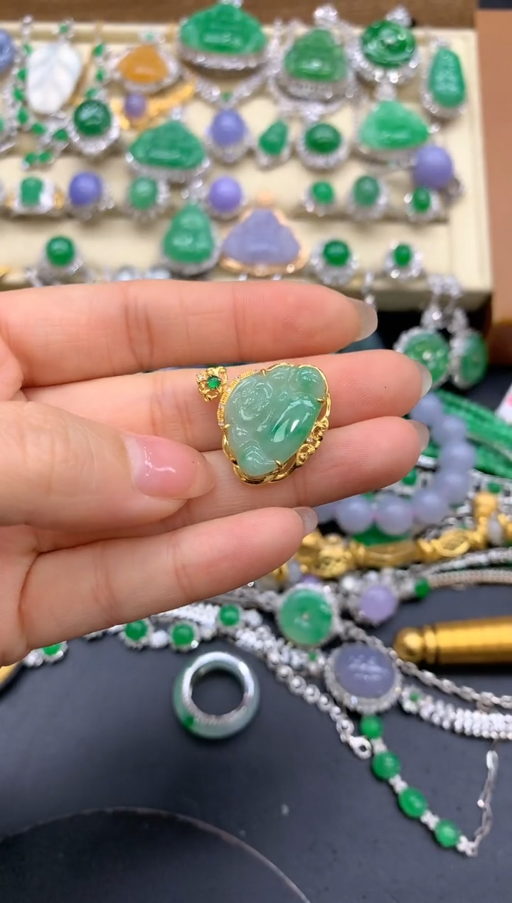 【闪购商品】翡翠颈饰18K金镶嵌118-中国好珍宝