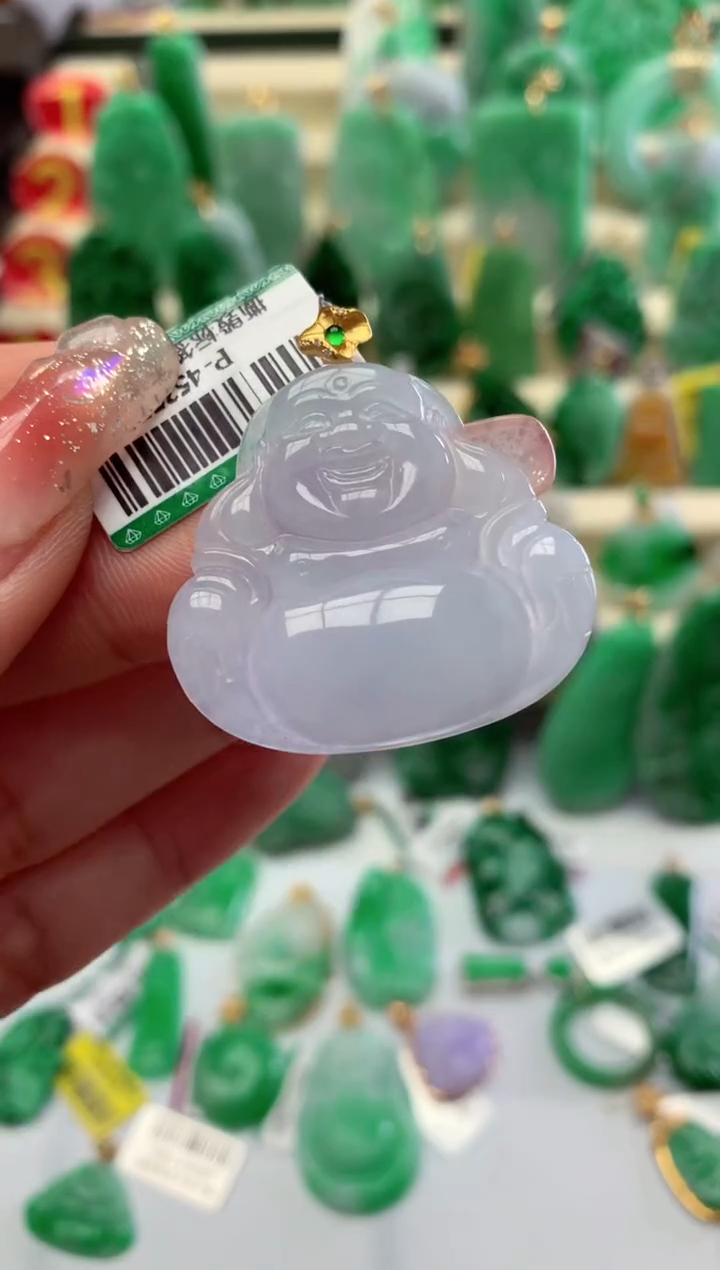 【闪购商品】翡翠颈饰18K金镶嵌挂件